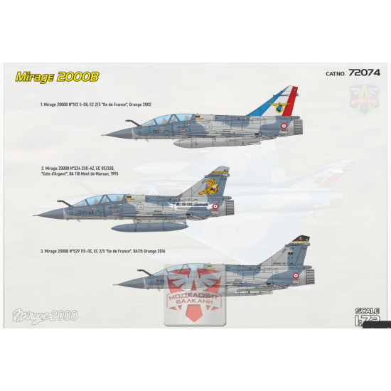 Model Svit 72074 1/72 Mirage 2000b Operational Trainer Plastic Model Kit