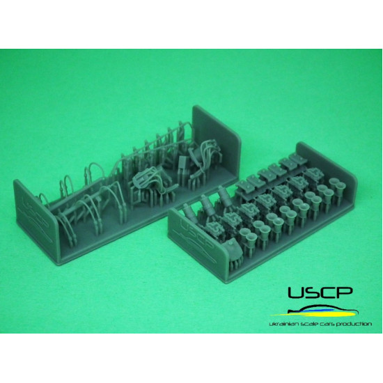 Uscp 24a105 1/24 Ferrari 250 Series Engine Detail Up