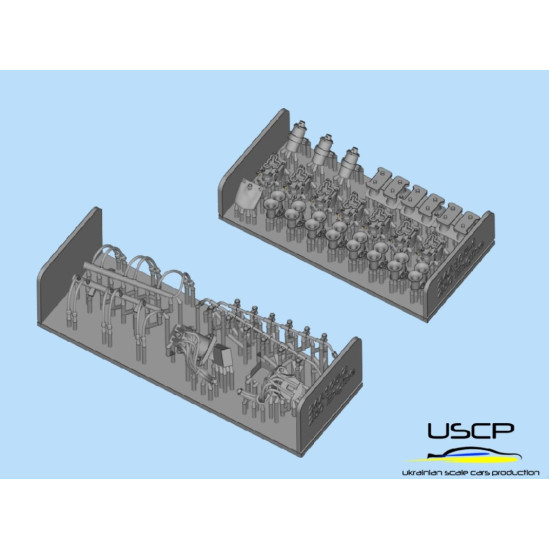 Uscp 24a105 1/24 Ferrari 250 Series Engine Detail Up