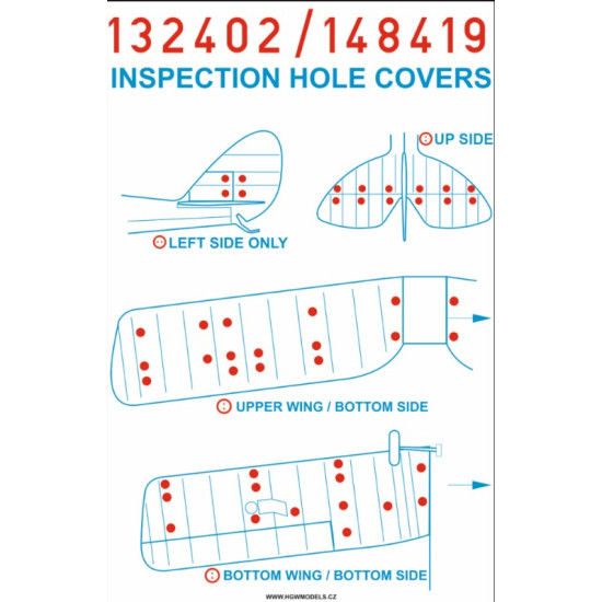 Hgw 148419 1/48 Inspection Hole Covers - Simply Accessories Kit