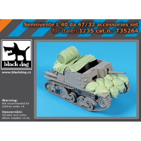 Black Dog T35264 1/35 Semovente L 40 Da 47/32 Accessories Set For Italeri