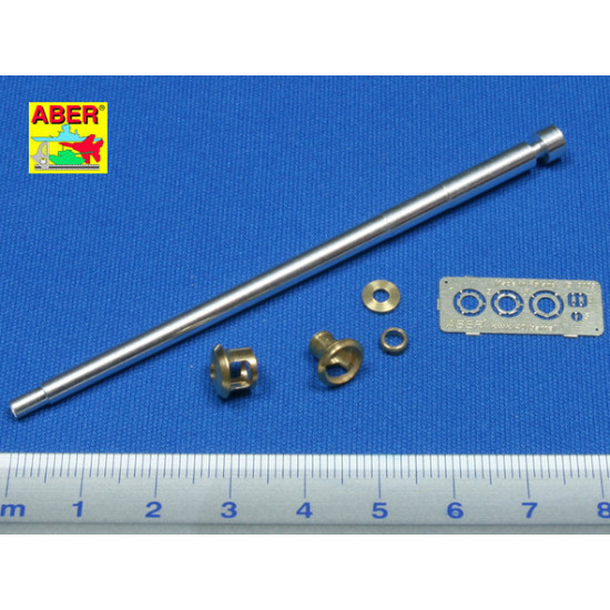 Germ.75mm barrel for KwK40L/48 with late model muzzle brake for Pz.Kpfw.VI, Ausf.J late 1/35 Aber 35-L48 Germ.75mm barrel for KwK40L/48 with late model muzzle brake for Pz.Kpfw.VI, Ausf.J late 1/35 Aber 35-L48