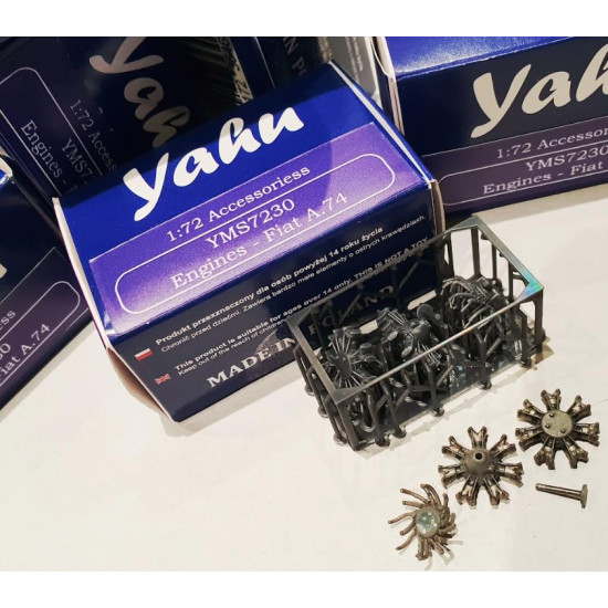 Yahu Model Yms7230 1/72 3d Engines Fiat A.74 Accessories For Aircraft