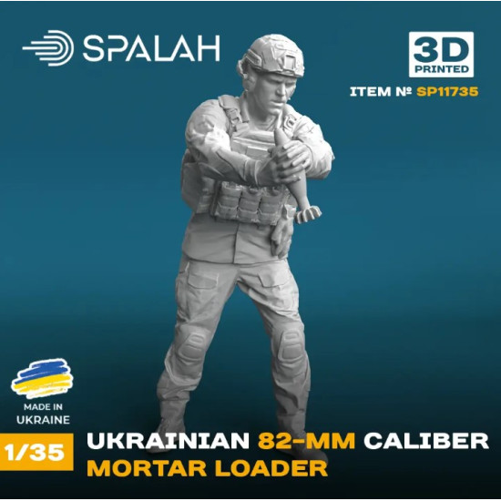 Spalah 11735 1/35 Figure Ukrainian 82 Mm Caliber Mortar Loader 1pcs