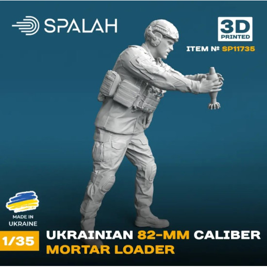 Spalah 11735 1/35 Figure Ukrainian 82 Mm Caliber Mortar Loader 1pcs