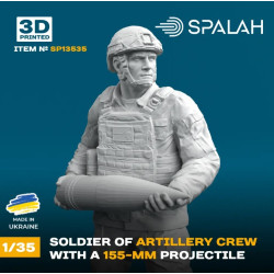 Spalah 13535 1/35 Figure Charger With A 155 Mm Projectile Of M777 Howitzer 1pcs