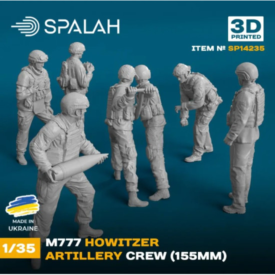 Spalah 14235 1/35 Set Of Figures M777 Howitzer Artillery Crew