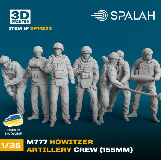 Spalah 14235 1/35 Set Of Figures M777 Howitzer Artillery Crew