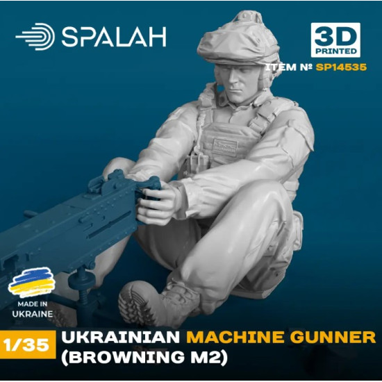 Spalah 14535 1/35 Figure Ukrainian Machine Gunner Browning M2 1pcs