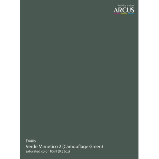 Arcus A440 Acrylic Paint Verde Mimetico 2 Camouflage Green Saturated Color 10ml