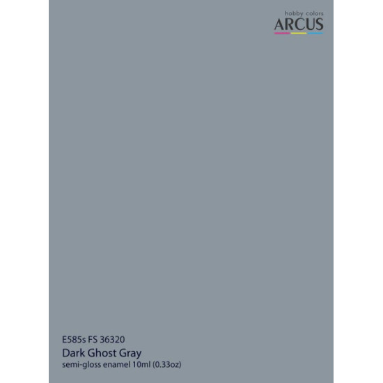 Arcus A585 Acrylic Paint Fs 36320 Dark Ghost Gray Saturated Color 10ml