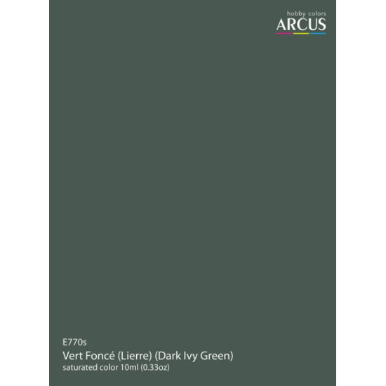 Arcus A770 Acrylic Paint Vert Fonce Lierre Dark Ivy Green Saturated Color 10ml