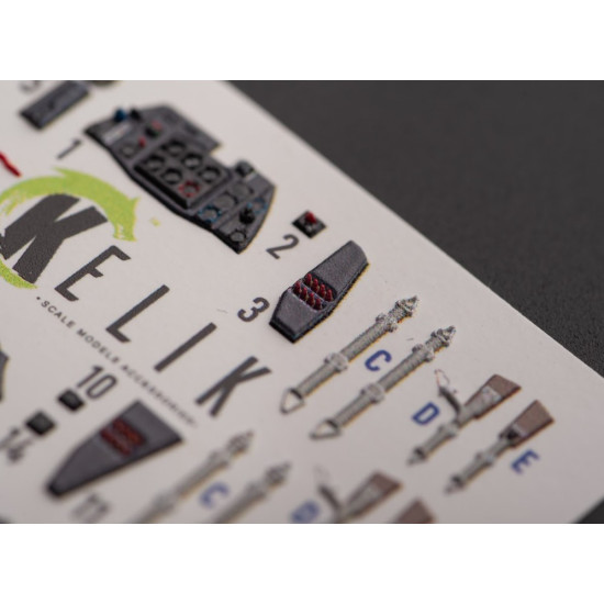 Kelik K72145 1/72 Me 163 B/S Komet Interior 3d Decals For Hobby 2000 Academy Kit