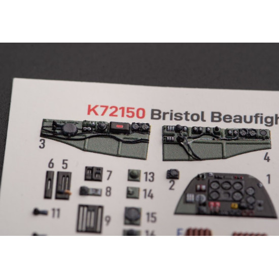 Kelik K72150 1/72 Bristol Beauhfighter Tf X Interior 3d Decals For Airfix Kit