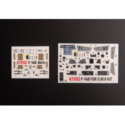 Kelik K72152 1/72 F 14b Interior 3d Decals For Gwh Kit