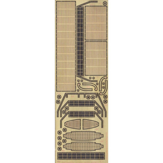 Orel382/1 1/200 Photo Etching For Paper Model Uss Tuscumbia