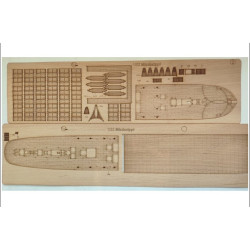 Orel380/3 1/200 Wood Veneer Decks For Uss Mississippi