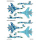 Foxbot 72-077 1/72 Ukrainian Su/27 And Su/27ub With Geometric Camouflage For Airfix Hasegawa Heller Icm Trumpeter Kits