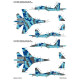 Foxbot 72-077 1/72 Ukrainian Su/27 And Su/27ub With Geometric Camouflage For Airfix Hasegawa Heller Icm Trumpeter Kits