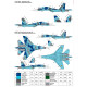 Foxbot 72-077 1/72 Ukrainian Su/27 And Su/27ub With Geometric Camouflage For Airfix Hasegawa Heller Icm Trumpeter Kits