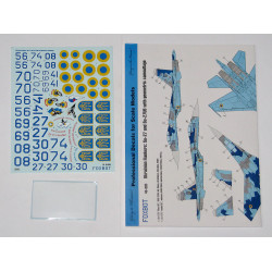 Foxbot 48-095 1/48 Ukrainian Su-27 And Su-27ub With Geometric Camouflage For Academy Eduard Great Wall Hobby Hobbyboss Kitty Hawk Kits