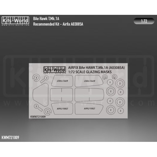 Kits World Kwm72-1009 1/72 Bae Hawk T Mk 1a Canopy/Wheel Mask