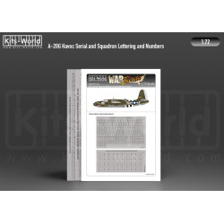 Kits World Kwm72-1017 1/72 Douglas A-20 Havoc Squadron Lettering Mask Set Suitable For All Manufacturers