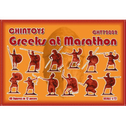 Chintoys Cht72002 1/72 Greeks At Marathon 490 Bc 48 Figures/12 Poses Green Plastic