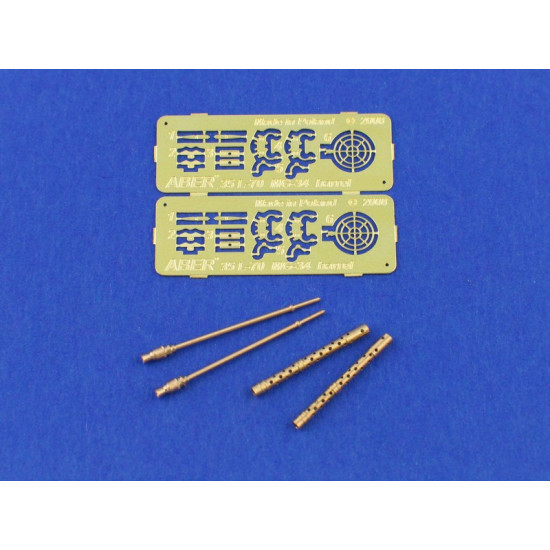 Set of 2 barrels for German machine guns MG34 1/35 Aber 35-L70