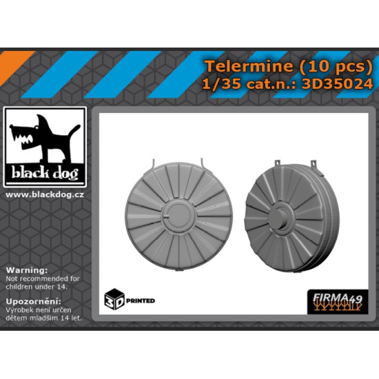 Black Dog 3d35024 1/35 Telermine 10pcs 3d Printed