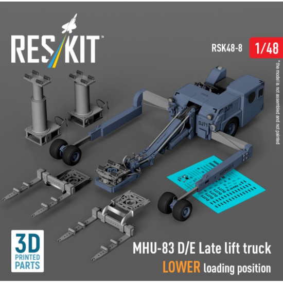 Reskit Rsk48-0008 1/48 Mhu 83 D E Late Lift Truck Lower Loading Position 3d Printed Model Kit