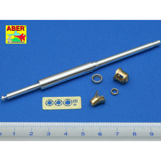 German 88 mm KwK 36 L/56 Barrel with early muzzle brake for Tiger I Early 1/35 Aber 35-L76 German 88 mm KwK 36 L/56 Barrel with early muzzle brake for Tiger I Early 1/35 Aber 35-L76