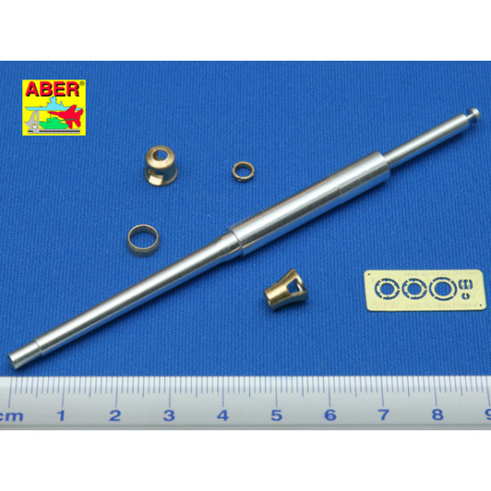 German 88 mm KwK 36 L/56 Barrel with late muzzle brake for Tiger I middle & late 1/35 Aber 35-L78 German 88 mm KwK 36 L/56 Barrel with late muzzle brake for Tiger I middle & late 1/35 Aber 35-L78