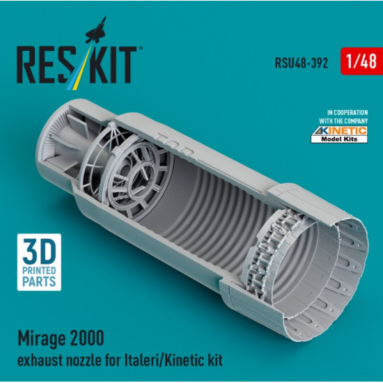 Reskit Rsu48-0392 1/48 Mirage 2000 Exhaust Nozzle For Italeri/Kinetic Kit 3d Printed