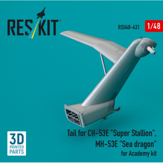 Reskit Rsu48-0431 1/48 Tail For Ch-53e Super Stallion Mh-53e Sea Dragon For Academy Kit 3d Printed