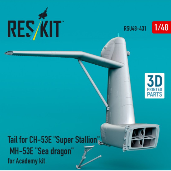 Reskit Rsu48-0431 1/48 Tail For Ch-53e Super Stallion Mh-53e Sea Dragon For Academy Kit 3d Printed