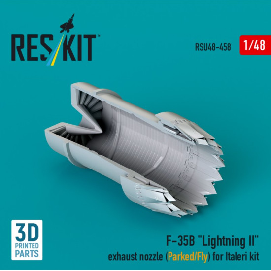 Reskit Rsu48-0458 1/48 F-35b Lightning 2 Exhaust Nozzle Parked/Fly For Italeri Kit 3d Printed