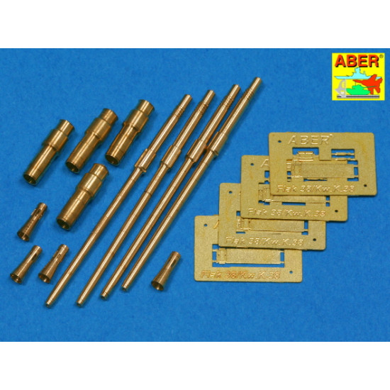 Set of 4 German 2cm L/65 gun barrel for Flakvierling 38 1/35 Aber 35-L87 Set of 4 German 2cm L/65 gun barrel for Flakvierling 38 1/35 Aber 35-L87