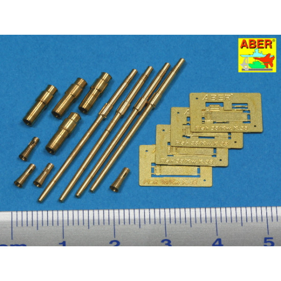 Set of 4 German 2cm L/65 gun barrel for Flakvierling 38 1/35 Aber 35-L87 Set of 4 German 2cm L/65 gun barrel for Flakvierling 38 1/35 Aber 35-L87
