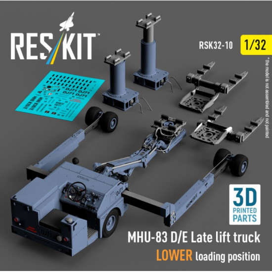 Reskit Rsk32-0010 1/32 Mhu-83 D/E Late Lift Truck Lower Loading Position 3d Printed Model Kit