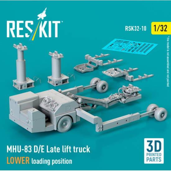 Reskit Rsk32-0010 1/32 Mhu-83 D/E Late Lift Truck Lower Loading Position 3d Printed Model Kit