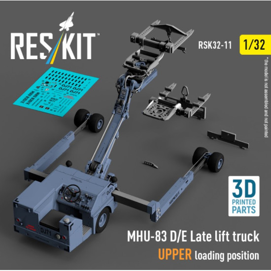 Reskit Rsk32-0011 1/32 Mhu-83 D/E Late Lift Truck Upper Loading Position 3d Printed Model Kit