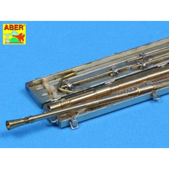 Set of 2 German 2cm L/65 gun barrel for Flak38 with storage box 1/35 Aber 35-L89