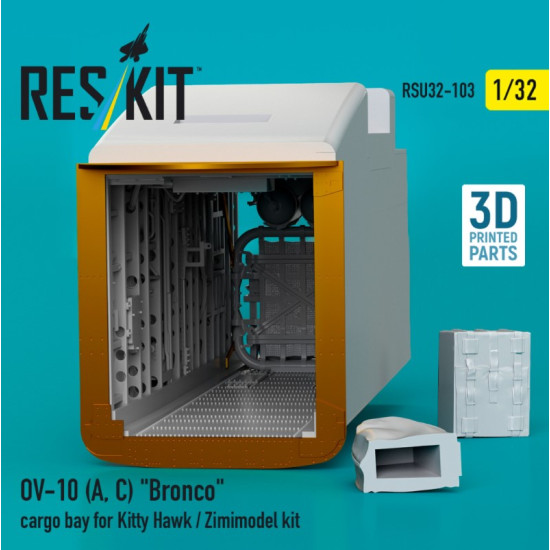 Reskit Rsu32-0103 1/32 Ov-10 A C Bronco Cargo Bay For Kitty Hawk / Zimimodel Kit 3d Printed