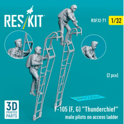 Reskit Rsf32-0071 1/32 F-105 F G Thunderchief Male Pilots On Access Ladder 2 Pcs 3d Printed