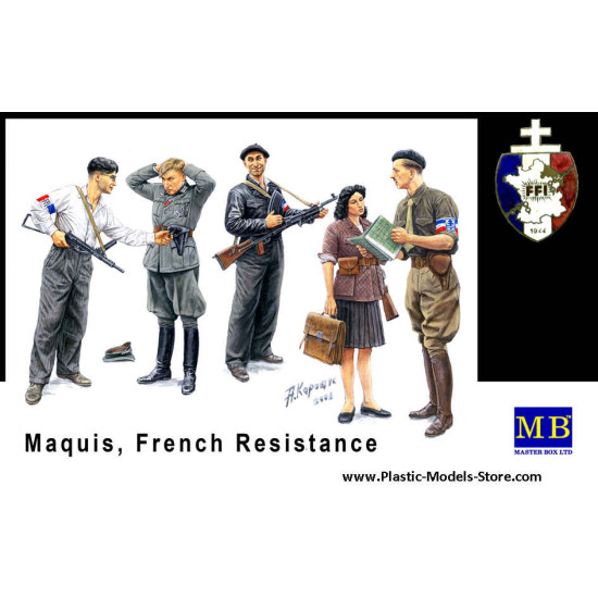 Maquis, French Resistance   civilians 1/35 Master Box 3551