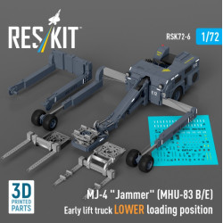 Reskit Rsk72-0006 1/72 Mj-4 Jammer Mhu-83 B/E Early Lift Truck Lower Loading Position 3d Printed Model Kit