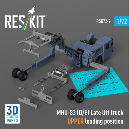 Reskit Rsk72-0009 1/72 Mhu-83 D/E Late Lift Truck Upper Loading Position 3d Printed Model Kit