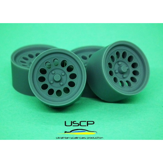 Uscp 24p190t 1/24 16 Inch Alfa Romeo Gtam Maxilite Resin Wheels And Tires