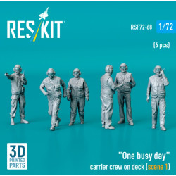 Reskit Rsf72-0068 1/72 One Busy Day Carrier Crew On Deck Scene1 6pcs 3d Printed